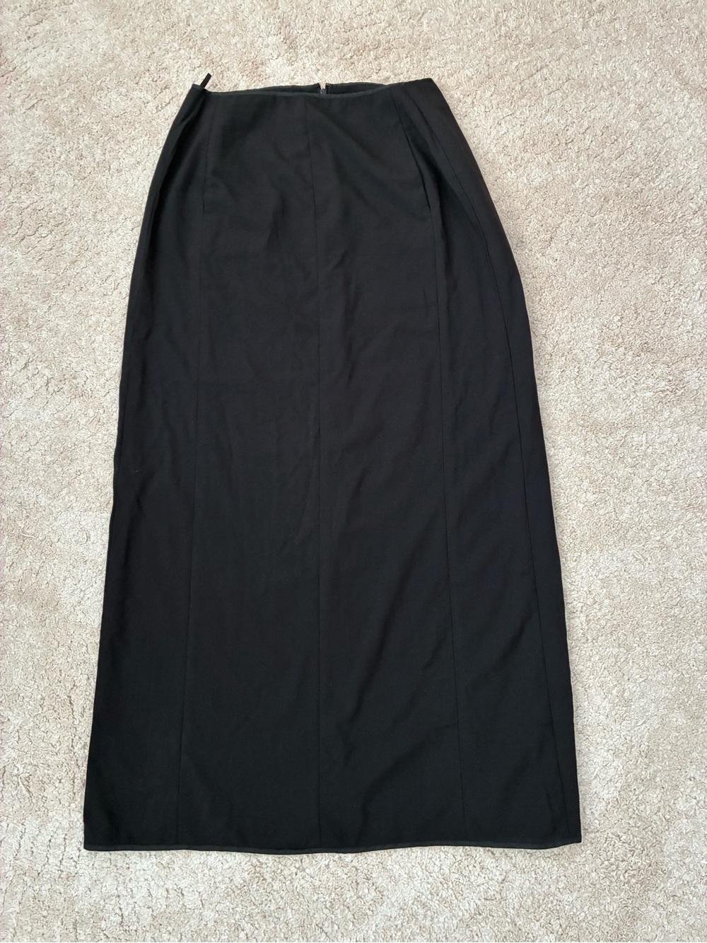 The Works Saks Fifth Avenue Black Wool Maxi Skirt 10
